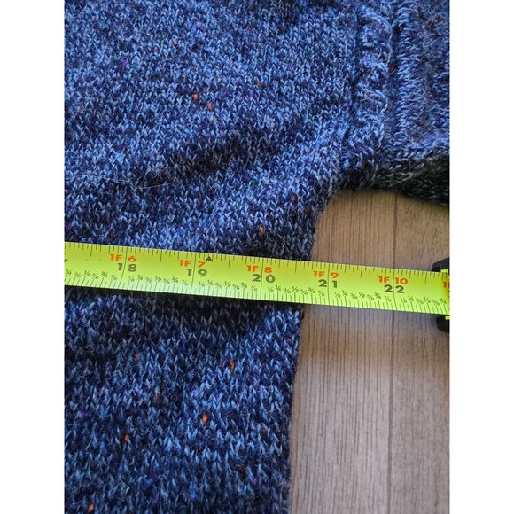 Vintage Outback Red Blue Speckled Cardigan Sweater M Wool Blend - Picture 7 of 7